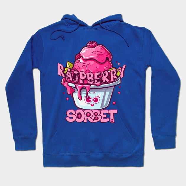 raspberry sorbet in pink Hoodie by nowsadmahi